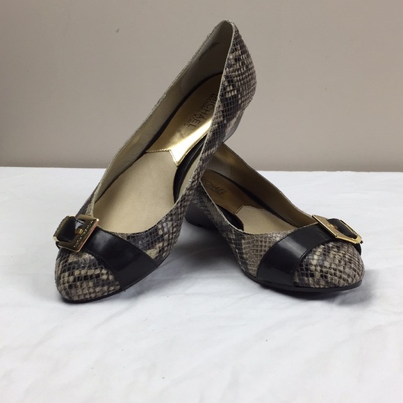 Michael Kors low heel wedge shoes leather upper - Picture 10 of 10
